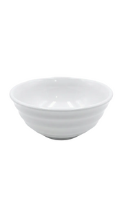 Melamine 4.5" White Round Rice Bowl With Whorl