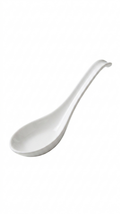 Série de cuillères en mélamine blanche