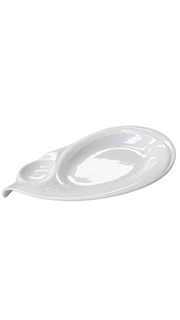 Melamine White Irregular Plate (14.5", 16")