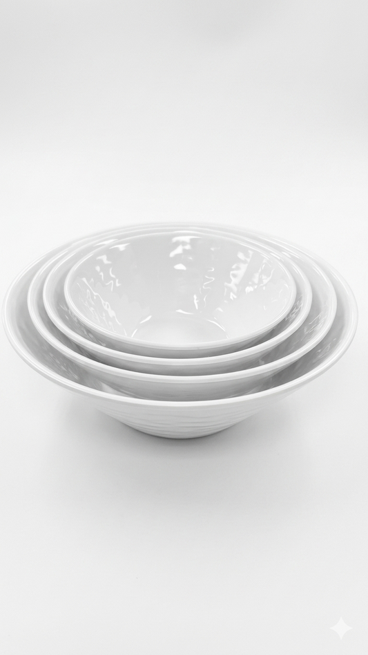 Melamine White Round Pocking Bowl
