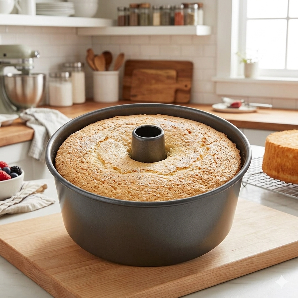 Winco Angel Food Cake Pan With Removable Bottom, 10" X 5"