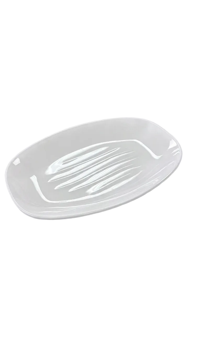 Melamine 8" White Oval Plate