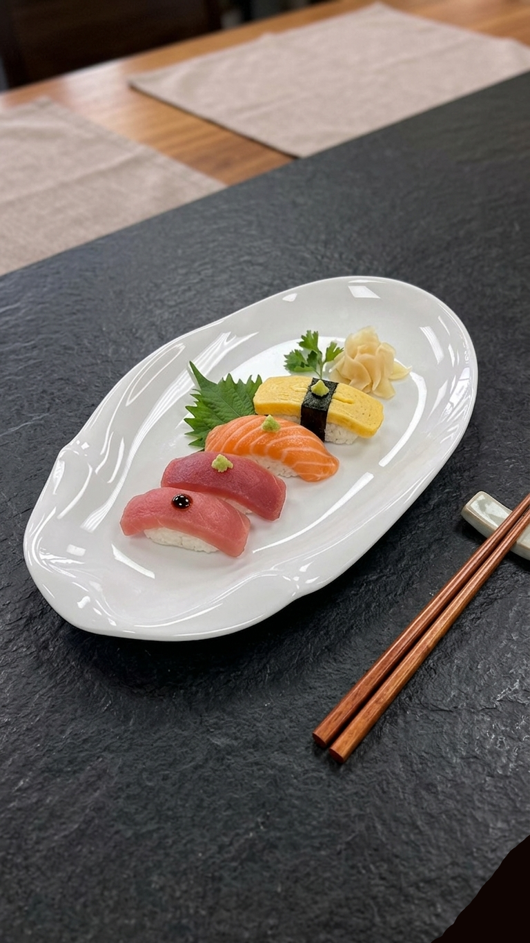 Melamine 12.5" White Irregular Ellipse Plate