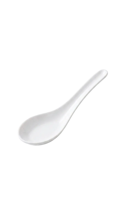 Série de cuillères en mélamine blanche