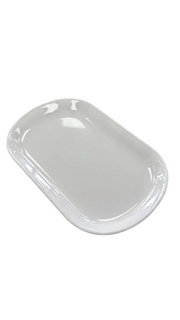 Melamine 20.5cm White Rectangular Plate