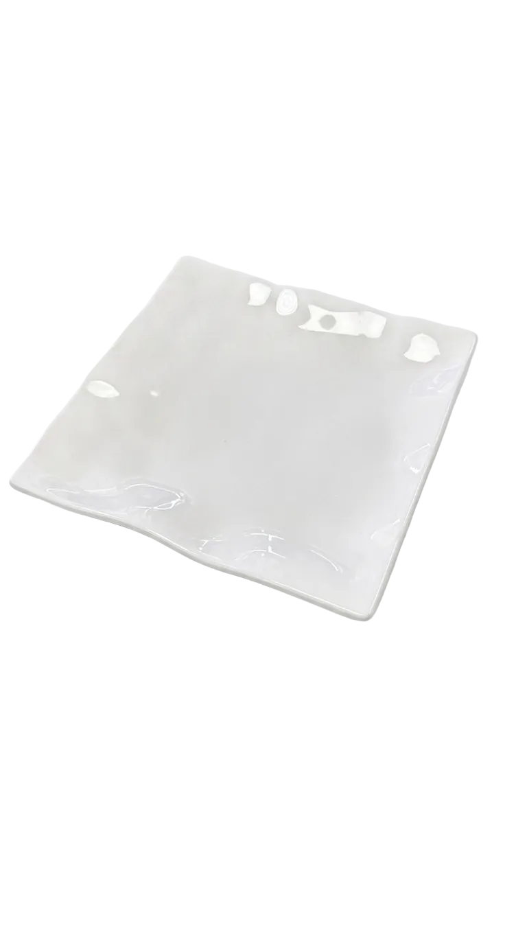 Melamine White Square Plates (S-L)