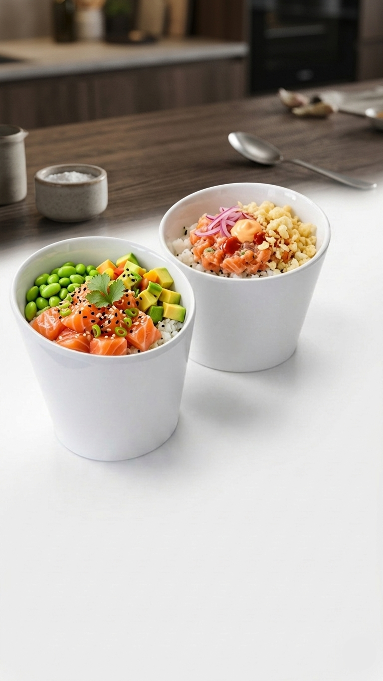 Melamine Angled White Bowl (4.3"/5.1")