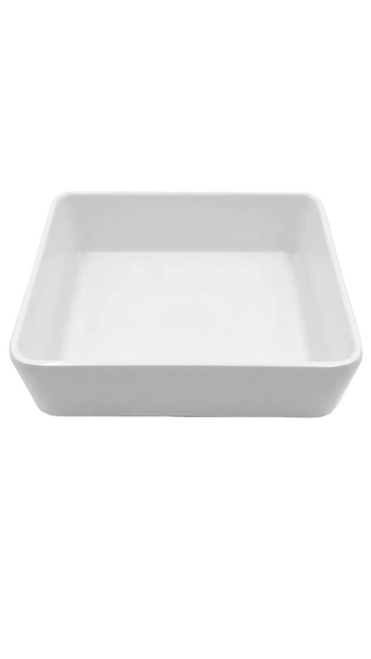 Melamine 4.6" White Rectangular Ware