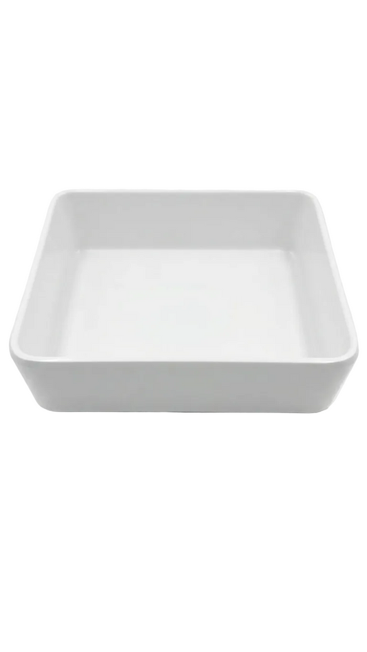 Melamine 4.6" White Rectangular Ware