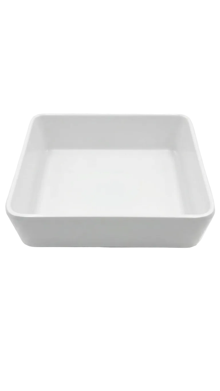 Melamine 4.6" White Rectangular Ware