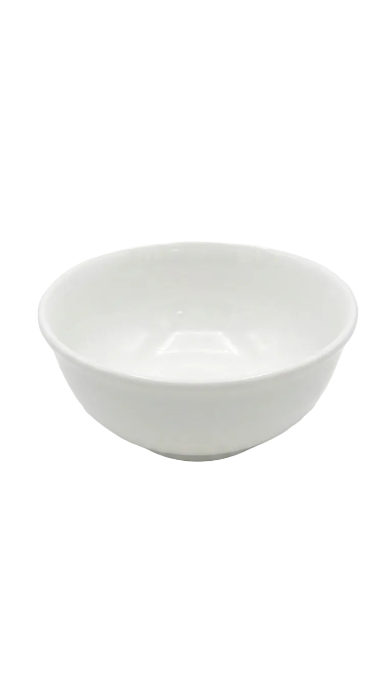 Melamine 4" Shiny White Round Bowl