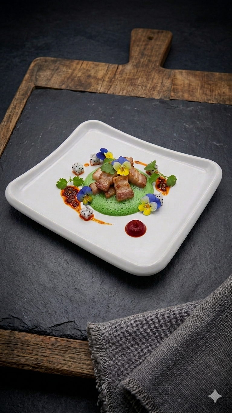 Assiette rectangulaire en mélamine blanche 14 x 12 cm