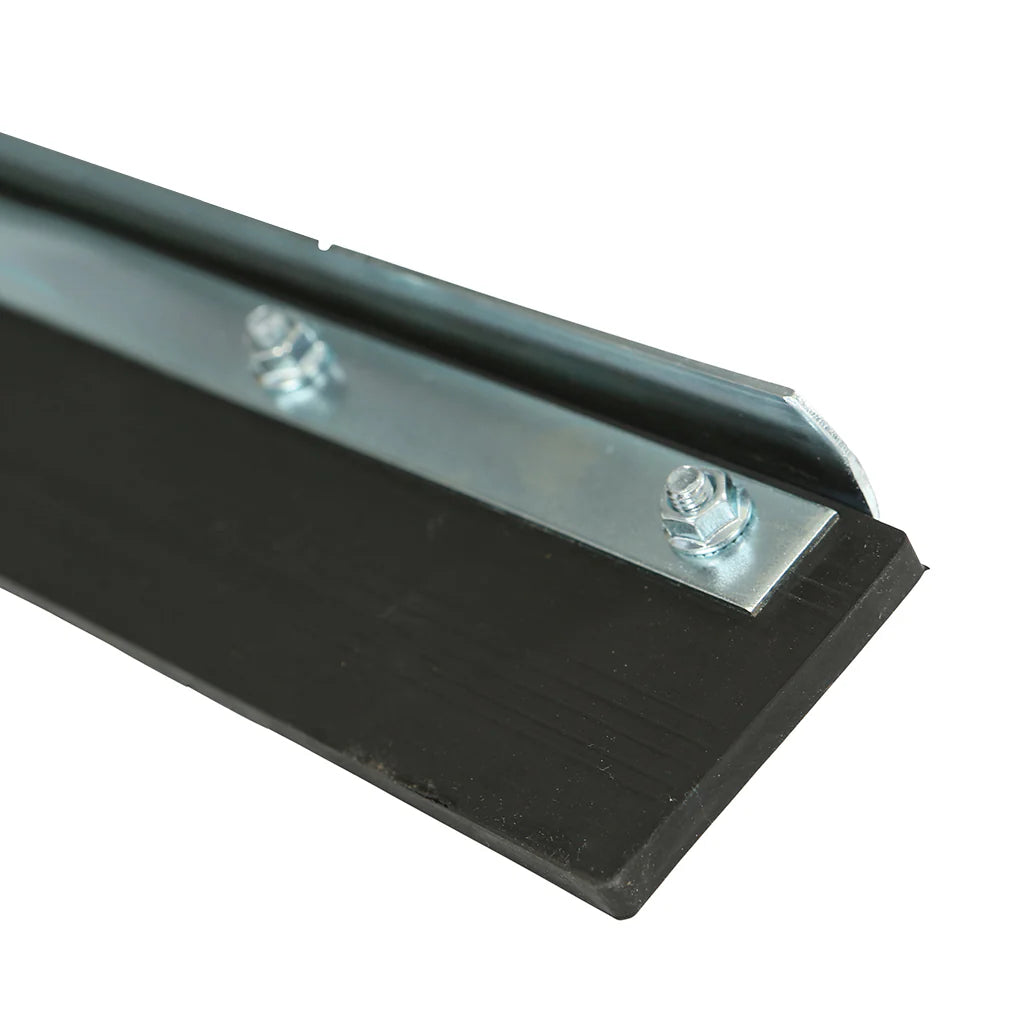 GLOBE Straight Black Rubber Squeegee - 18"L / Black/ Silver