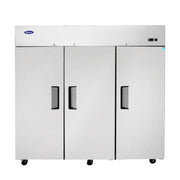 Réfrigérateur vertical Atosa à 3 portes avec compresseur sur le dessus, 183 cm