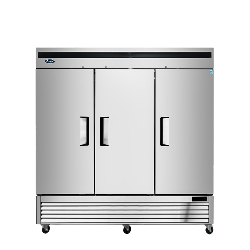 Atosa 82'' Bottom Mount 3 Door Reach-In Refrigerator