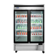 Atosa 54.4'' Bottom Mount 2 Glass Door Merchandiser Freezer