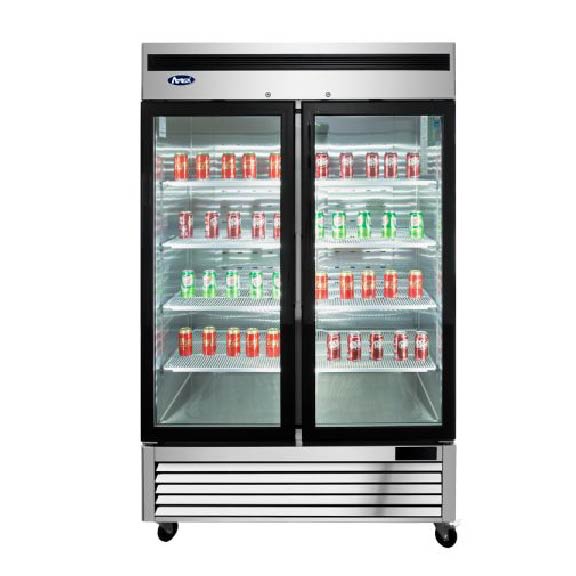 Atosa 54.4'' Bottom Mount 2 Glass Door Merchandiser Freezer