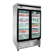 Atosa 54.4'' Bottom Mount 2 Glass Door Merchandiser Freezer