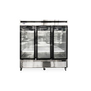 Atosa 82'' Bottom Mount 3 Glass Door Reach-In Refrigerator