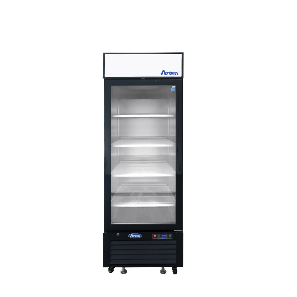 Atosa 27'' Bottom Mount 1 Door Reach-In Black Refrigerator (Left Hinged)