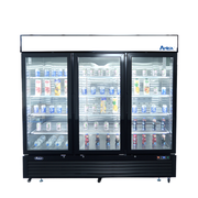 Atosa 81.9英寸黑色商品展示冷冻柜（三玻璃门）