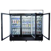Atosa 81.9英寸黑色商品展示冷冻柜（三玻璃门）