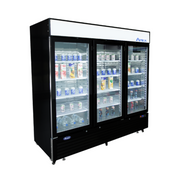 Atosa 81.9英寸黑色商品展示冷冻柜（三玻璃门）