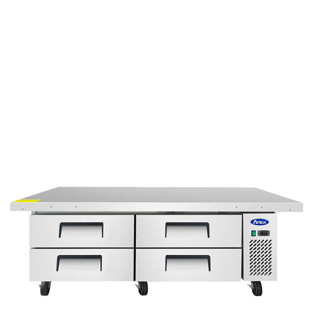 Atosa 76'' Extended Top Refrigerated Chef Base W/ 72'' Cabinet