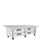 Atosa 76'' Extended Top Refrigerated Chef Base W/ 72'' Cabinet