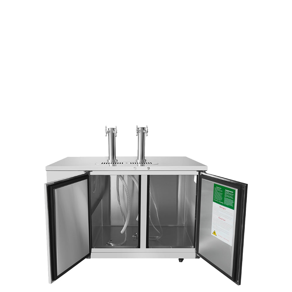 Atosa 58'' Direct Draw Keg Cooler W/ 2 Dual Tap Towers