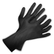 Yukco, Black Shield8 Nitrile Disposable Gloves, Black