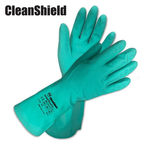 Yukco, Green-Touch+ Nitrile Resuable Flock Lined Gloves  (12 Pairs)