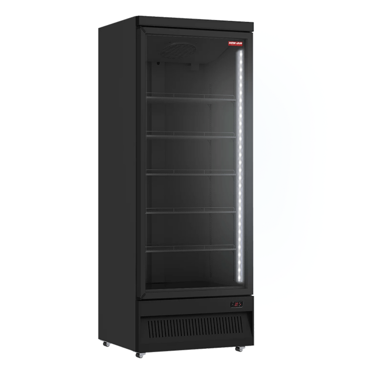 New Air 30'' Single Glass Door Black Merchandising Freezer