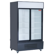 New Air 54'' Double Sliding Glass Door Refrigerated Merchandiser