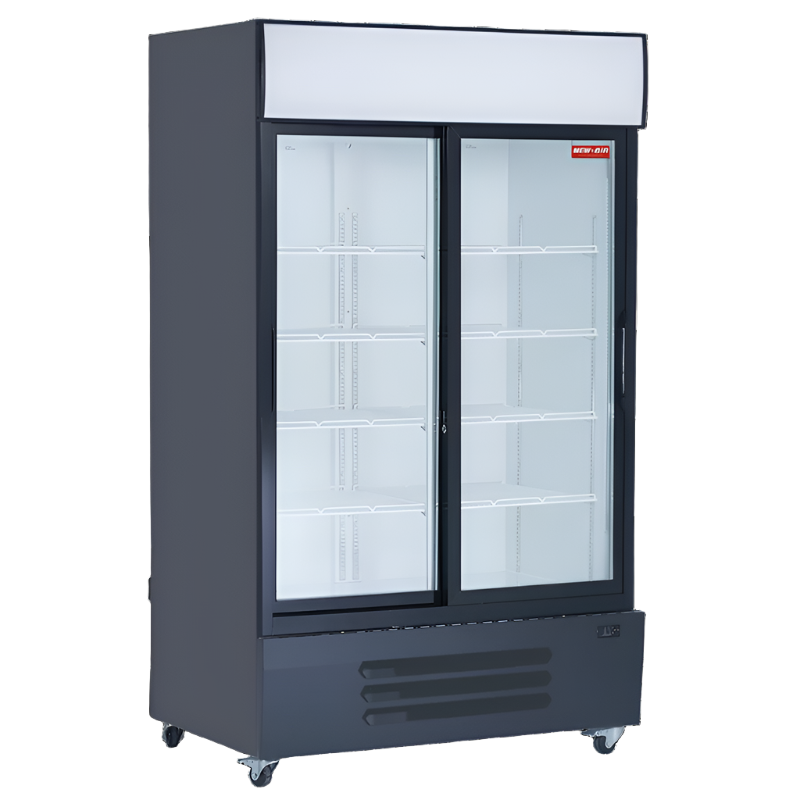 New Air 54'' Double Sliding Glass Door Refrigerated Merchandiser