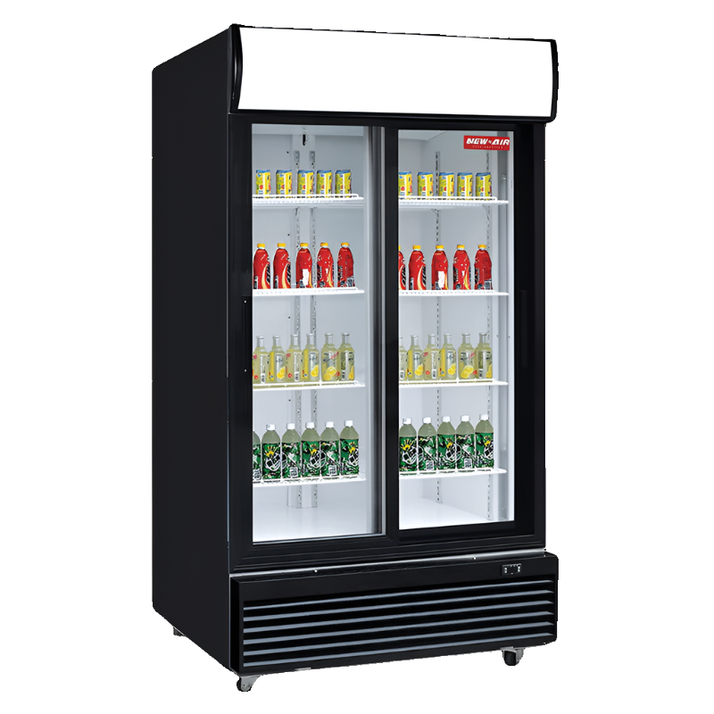 New Air 40'' Double Sliding Glass Door Refrigerated Merchandiser