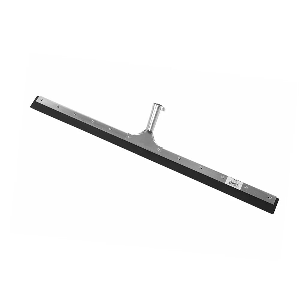 Globe Straight Black Rubber Squeegee - 18"L / Black/ Silver