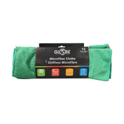 Globe 14" X 14" 240 Gsm Assorted Retail Microfiber Cloths / 12 Pack