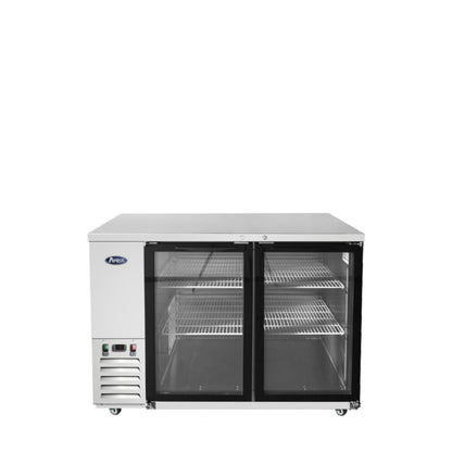 ATOSA 48'' SHALLOW DEPTH BACK BAR COOLER W/ GLASS DOORS