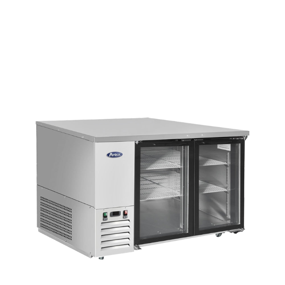 Atosa 48'' Shallow Depth Back Bar Cooler W/ Glass Doors