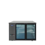 Atosa 48'' Shallow Depth Back Bar Cooler W/ Glass Doors (Black)