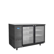 Atosa 48'' Shallow Depth Back Bar Cooler W/ Glass Doors (Black)