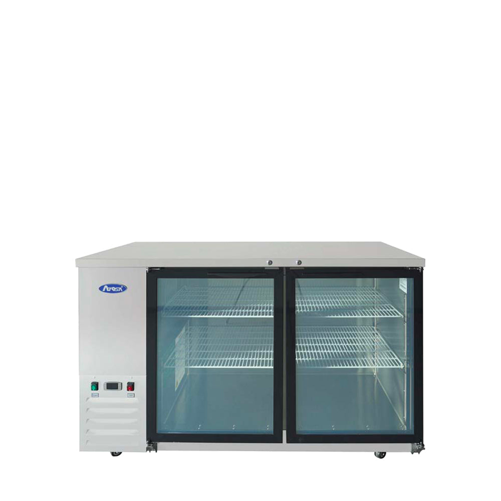 ATOSA 59'' SHALLOW DEPTH BACK BAR COOLER W/ GLASS DOORS