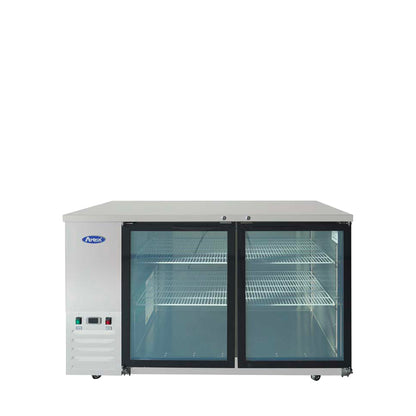 ATOSA 59'' SHALLOW DEPTH BACK BAR COOLER W/ GLASS DOORS