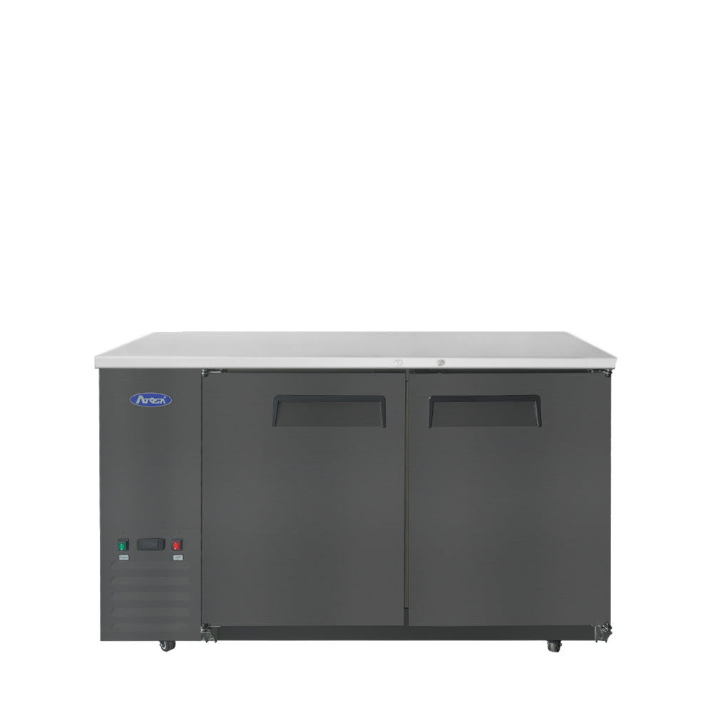 Atosa 59'' Shallow Depth Back Bar Cooler (Black)