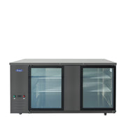 Atosa 69'' Shallow Depth Back Bar Cooler W/ Glass Doors (Black)