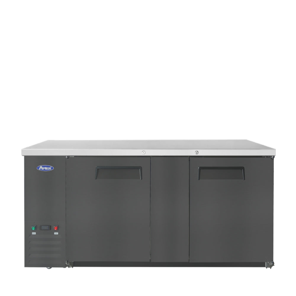 Atosa 69'' Shallow Depth Back Bar Cooler (Black)