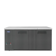 Atosa 69'' Shallow Depth Back Bar Cooler (Black)