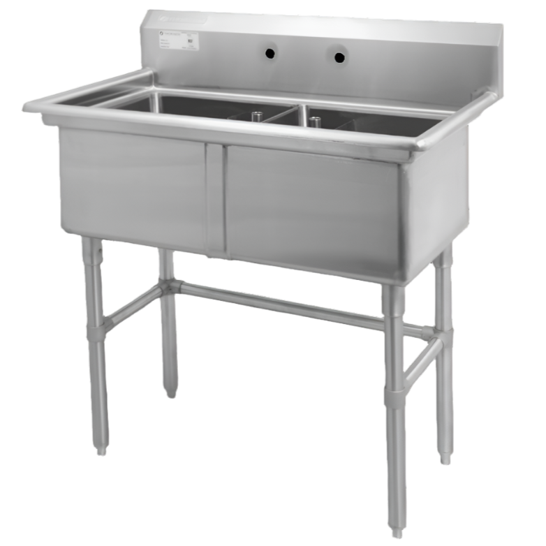 Évier double en acier inoxydable 18'' Thorinox