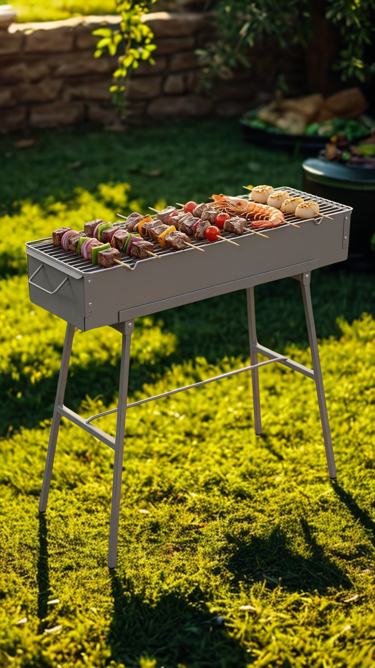 Stainless Steel Charcoal Skewer Grill